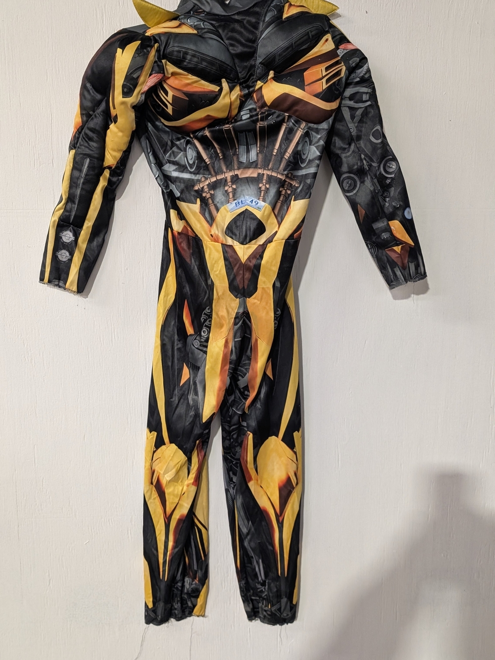 Yellow & Black Bumblebee Transformers Kids Costume - Masked Muscle Suit